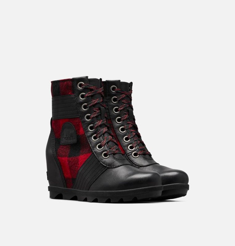 Sorel Lexie™ Boot - Womens Wedges Black/Red - 193245ZLR